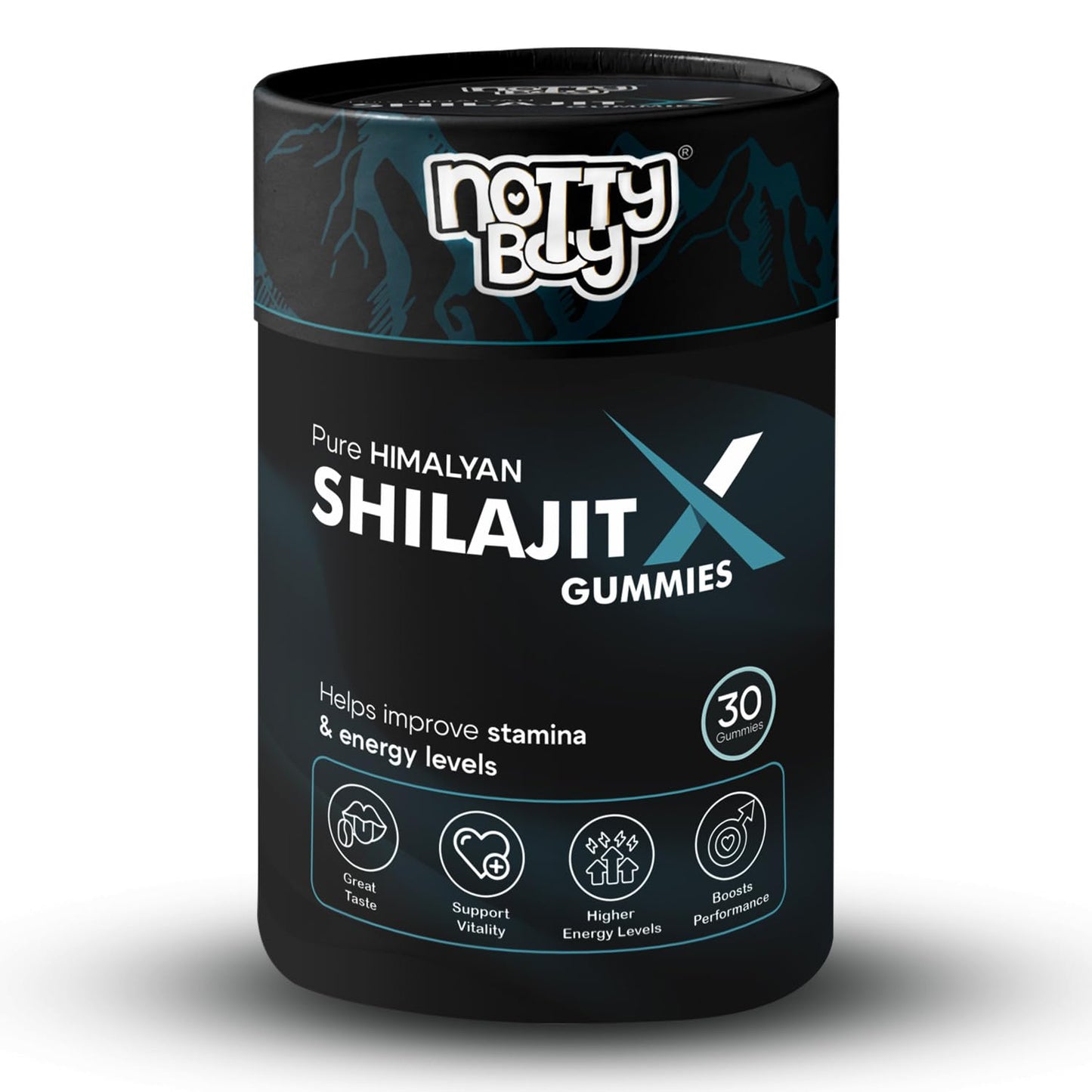 NOTTY BOY Shilajit X Gummies 250mg - Tamarind Flavour, No Sugar, High Fulvic Acid, 100% Ayurvedic, Pack of 30