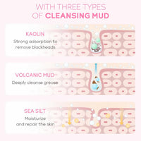 mercham 10 PCS Cherry Blossom Clay Mask, Deep Cleanse Mud Mask, Hydrating, Fade Fine Lines, Pore Tightening Pink Clay Face Masks, 100% Vegan Face Masks Skincare for All Skin Types 5ML*10