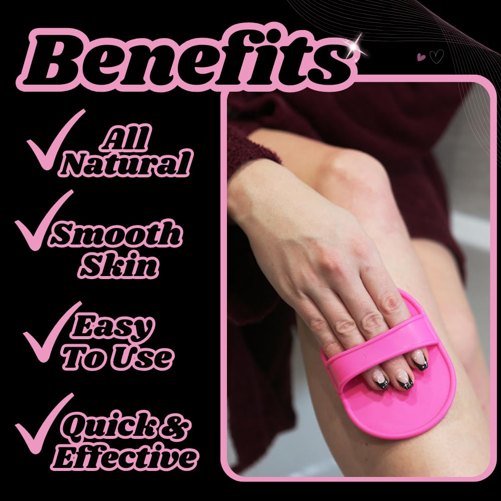 Exfoliating Hair Removal Pads x40 – x2 Buffer Pad Holders – x40 Buffer Pads - Smooth Skin on Legs Arms and Body - Unwanted Hair Removal Depilation Pads – By TRIXES