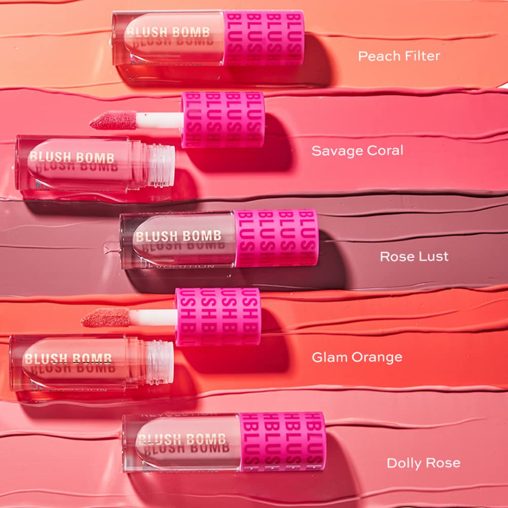 Makeup Revolution, Revolution, Blush Bomb Cream Blusher, Peach Filter, Available in 4 shades