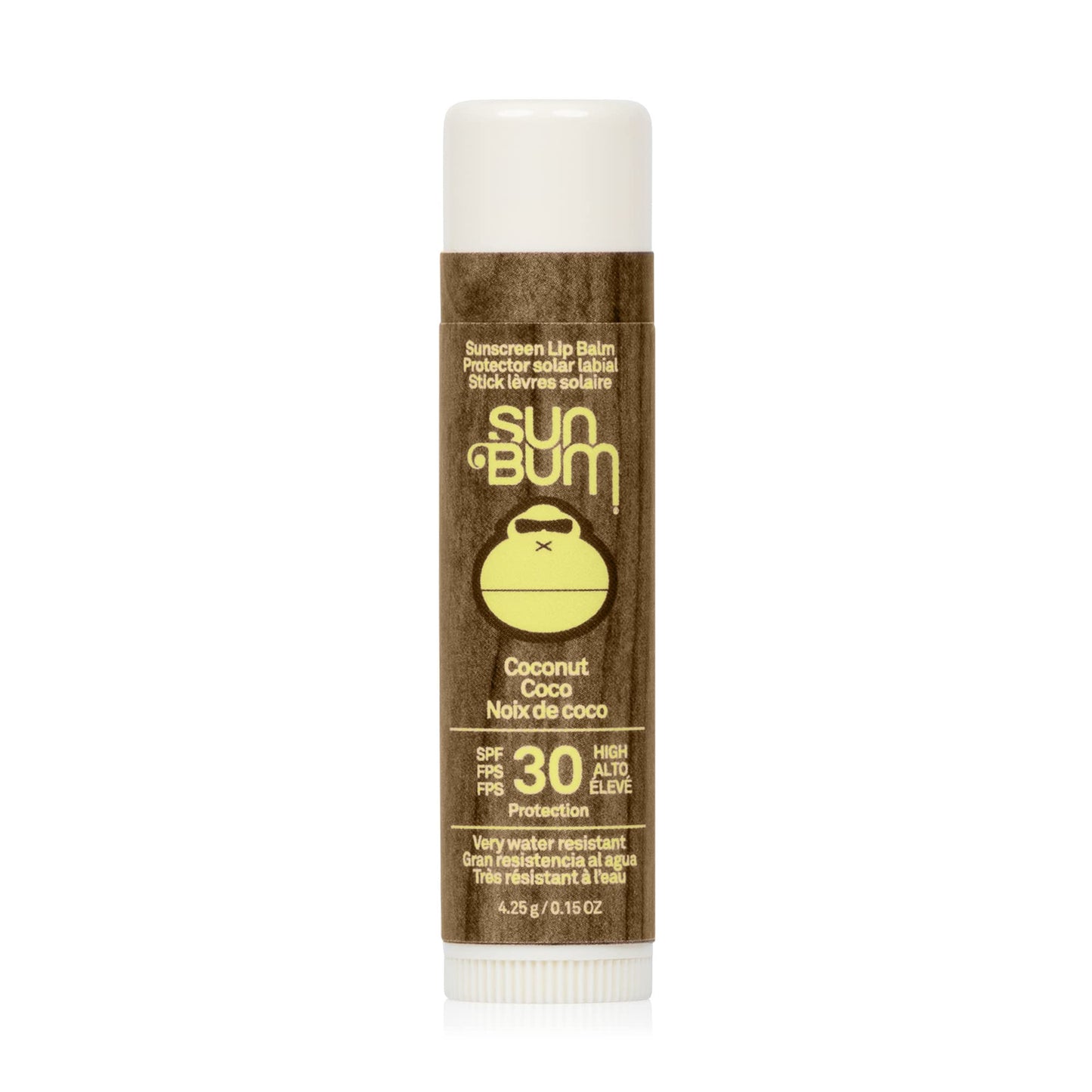 SUN BUM Sun Bum SPF 30 Coconut Sunscreen Lip Balm, Vegan and Cruelty Free Broad Spectrum UVA/UVB Lip Care, Made with Aloe and Vitamin E for Moisturised Lips, 4.25g
