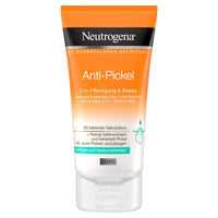 Neutrogena Anti-Pimple Facial Cleanser, 2-in-1 Cleansing and Mask with Salicylic Acid for Blemished Skin, Oil-Free, 150 ml