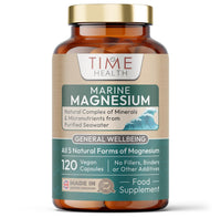 Time Health Marine Magnesium Purified Sea Water & Trace Minerals EU Source 308mg of Magnesium (120 Capsule Pouch)