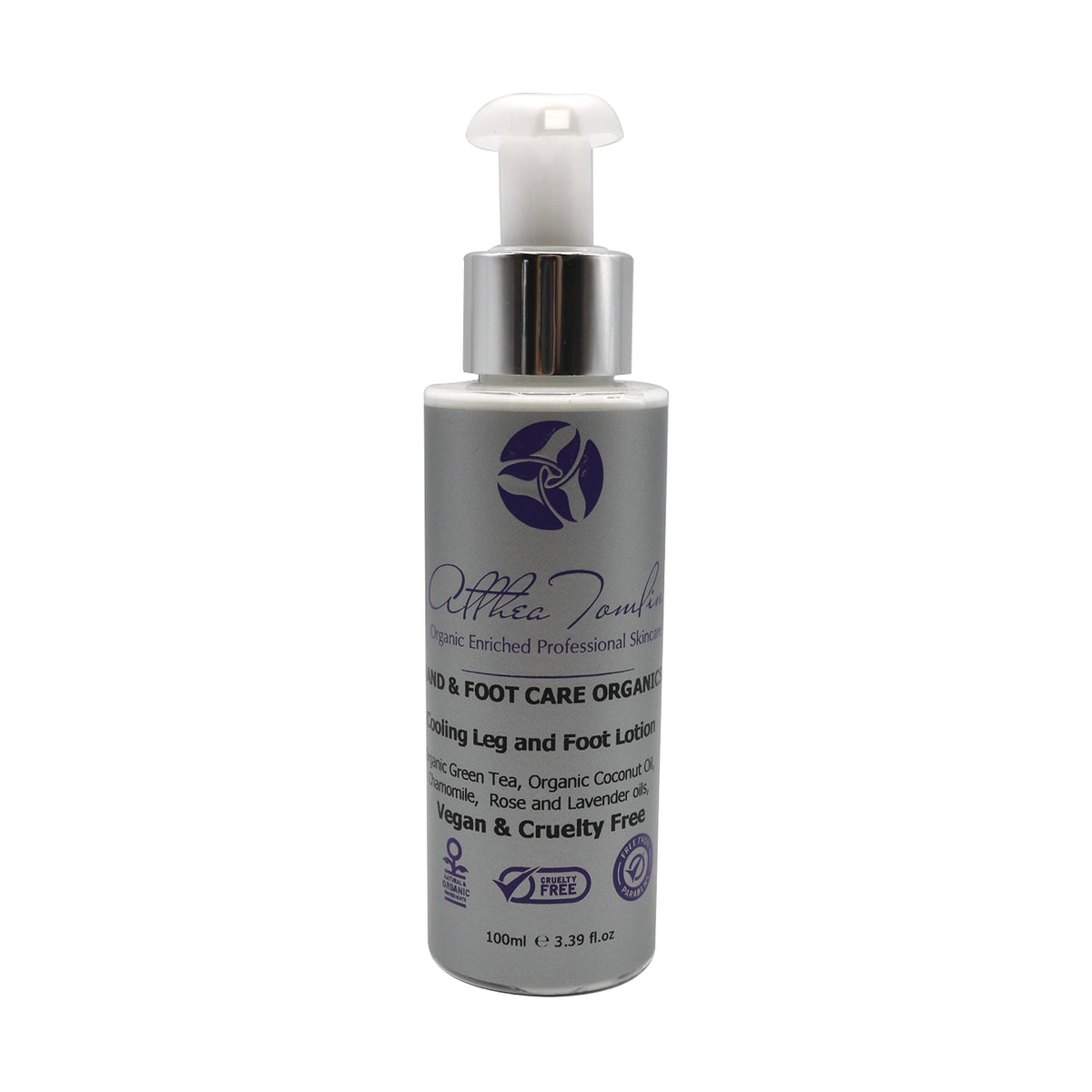 Althea Tomlin Peppermint cool foot lotion organic, foot cooling cream, aloe vera and peppermint oils foot cooling lotion for hot feet and smelly feet, foot cooling products, vegan, paraben free.