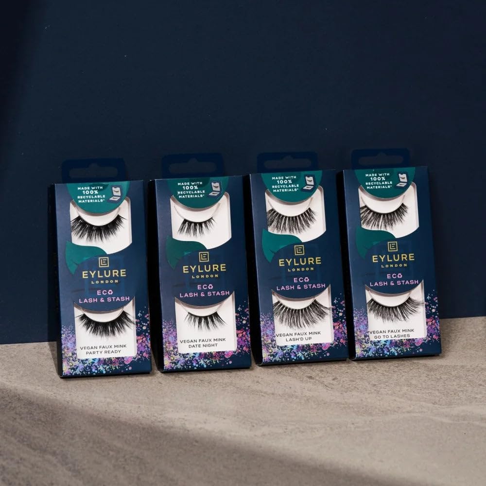Eylure Eco Lash & Stash False Eyelashes Vegan Faux Mink- Date Night