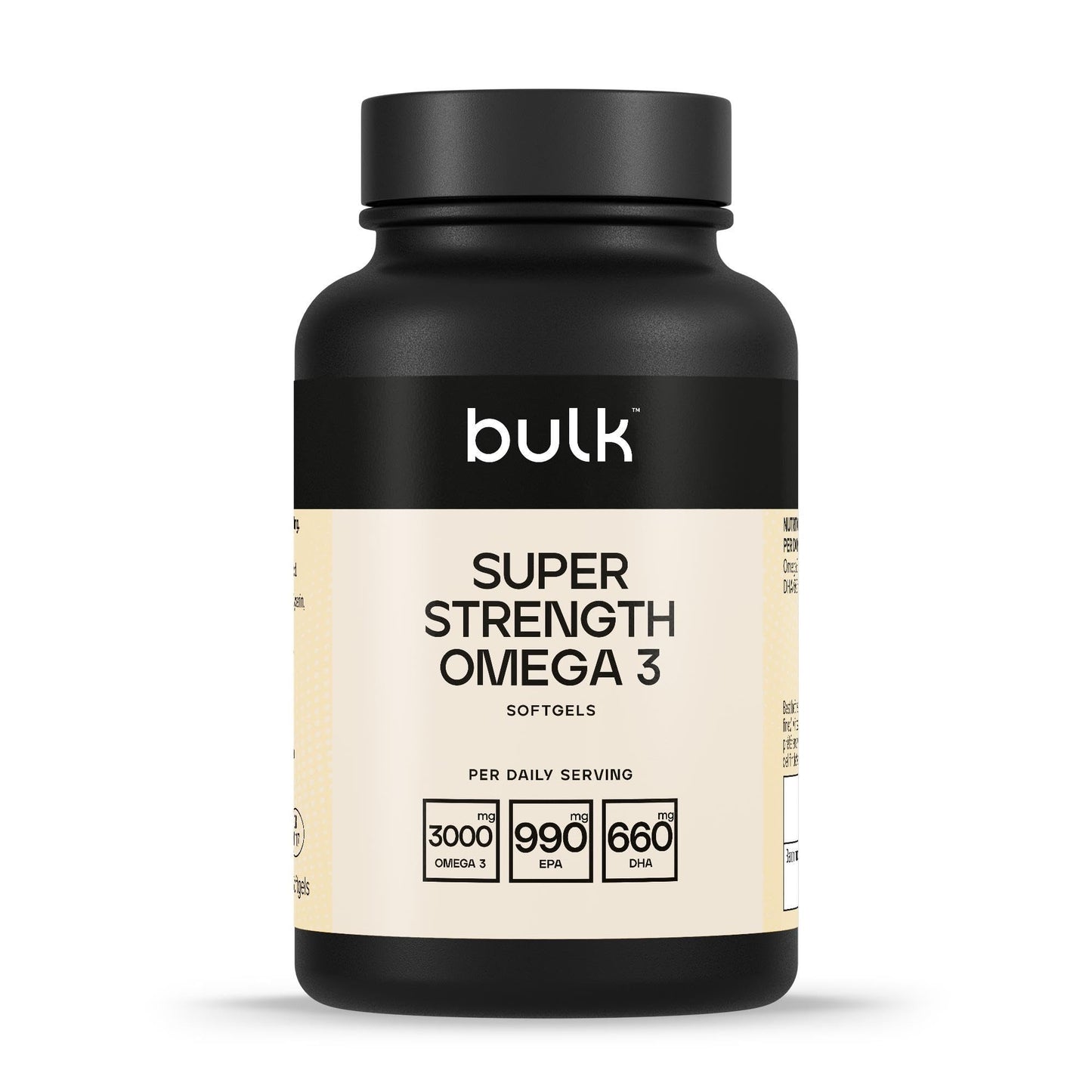 Bulk Super Strength Omega 3 Softgels, 1 Month Supply, Pack of 90
