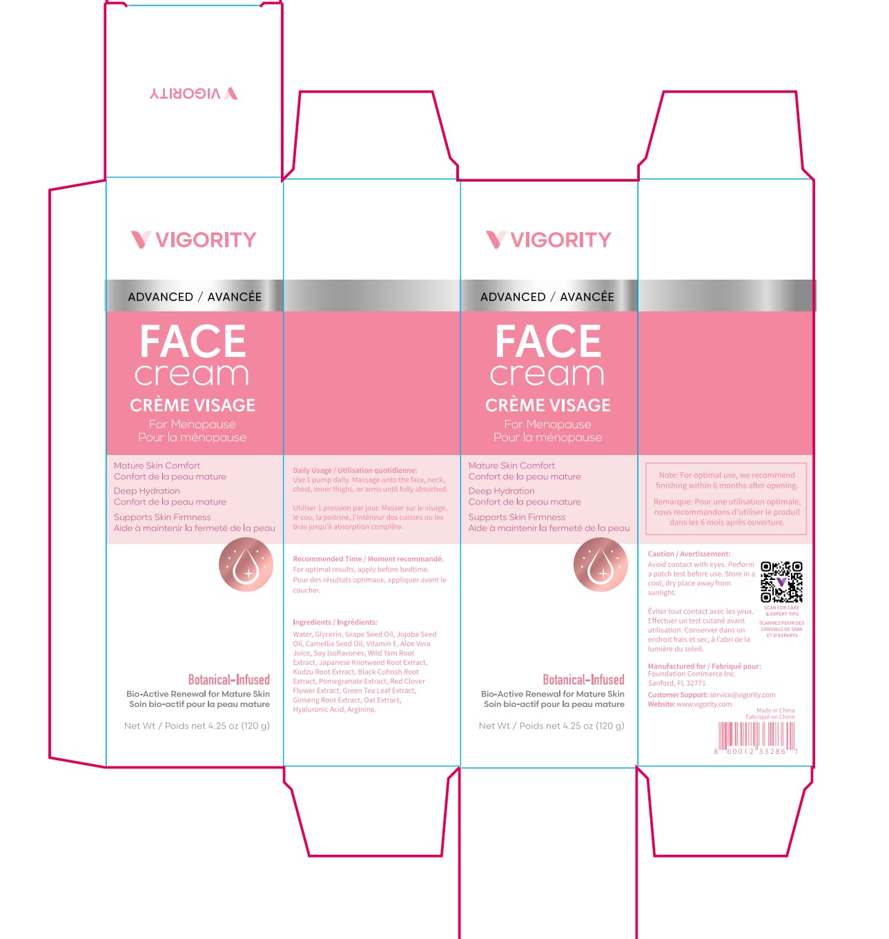 Vigority Menopause Face Cream for Women: Nourishing Moisturizer for Menopausal Skin - Night Cream for Women - 3-Month Supply
