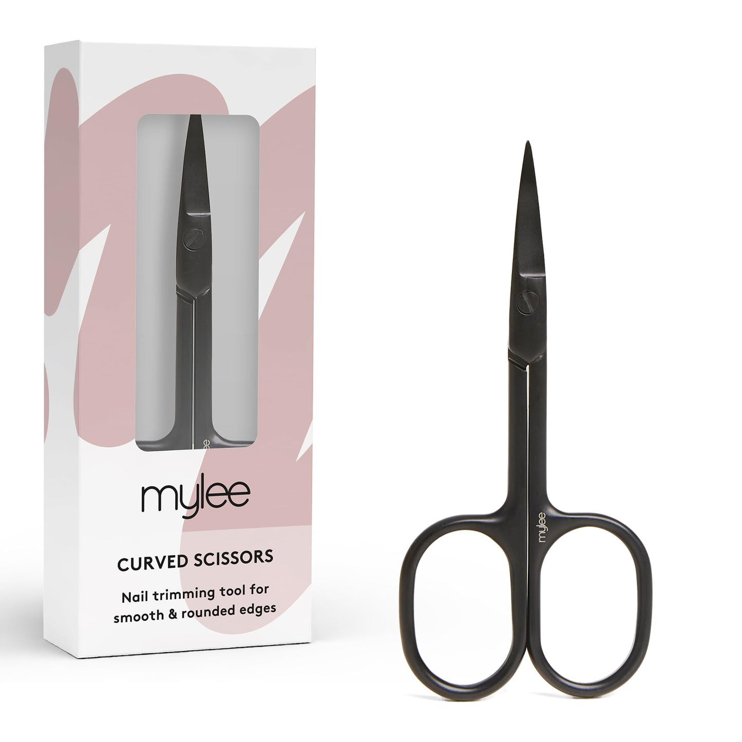 MYLEE Mylee Curved Edge Nail Scissors – Professional, Sleek, Matte Black