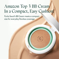 PURITO SEOUL Wonder Releaf Centella BB Cushion #23 Natural Beige, Foundation, Korean Centella, Makeup Long Lasting, Flawless Coverage, K-Beauty, 15g, 0.52 fl.oz