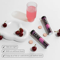 Tonic Health Rest and Recovery Magnesium Effervescent Tablets - 300mg Elemental Magnesium, Ashwagandha, Lemon Balm - No Sugar, Vegan Multivitamin - Relax and Recharge, Calming Cherry 20 Count