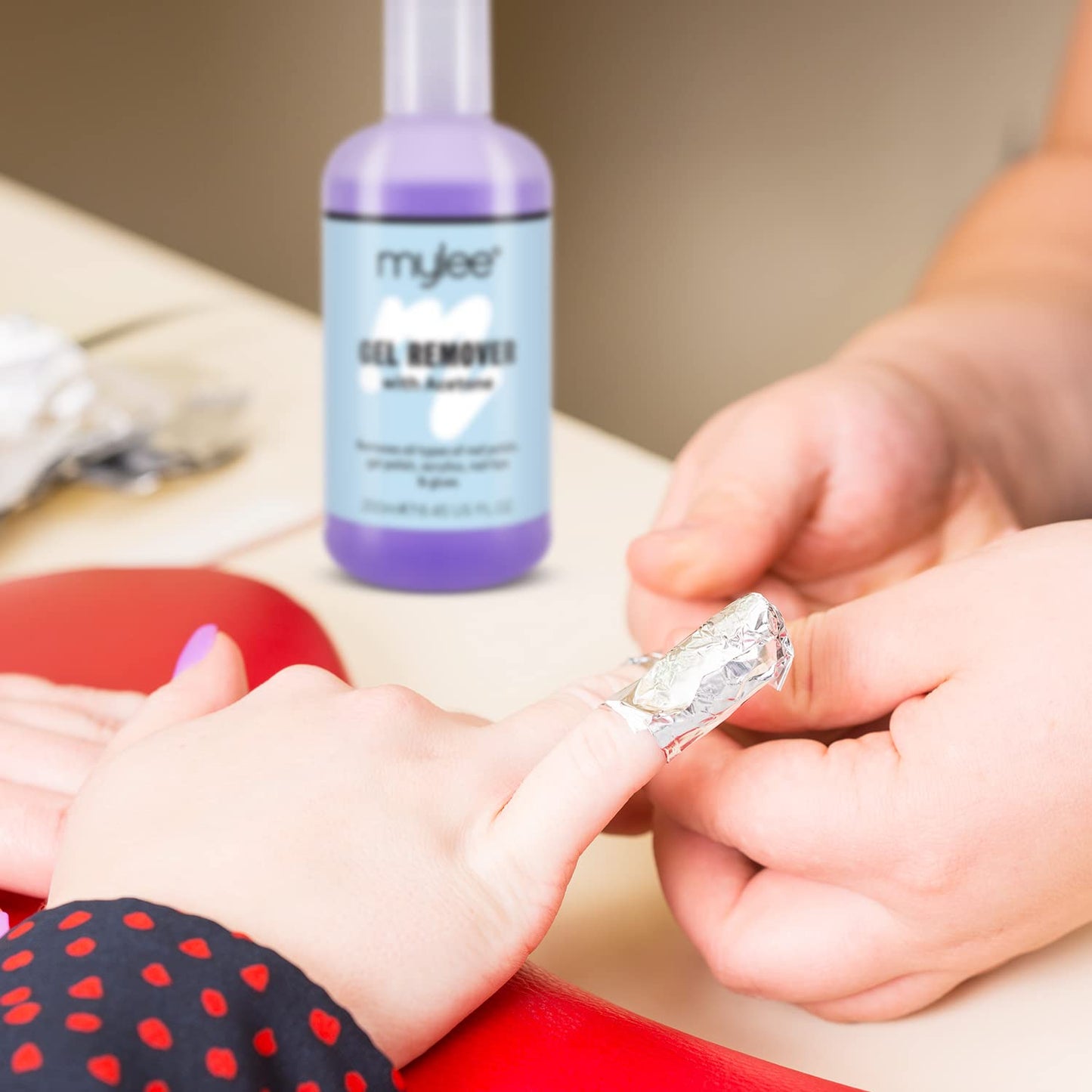 Mylee Gel Polish Remover Acetone 250ml, Salon Professional UV LED Nail Polish Cleaner for Manicures and Pedicures