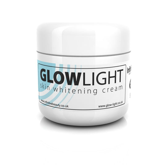 Glowlight Made In UK Skin Whitening & Lightening Cream Lotion for Age Dark Spots, Acne Scars, Scars, Stretchmarks & All Round Brighter Radient Skin 50g (Choose Quantity) (2 Tub x 50g)