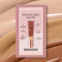 SCULPTED by Aimee Connolly Second Skin Matte Liquid Face Foundation from Sculpted by Aimee - 32ml Buildable, Medium Coverage Foundation with Matte Finish, Hyaluronic Acid, Collagen Boosting Formula, SPF 50, (Tan Plus 5.5)