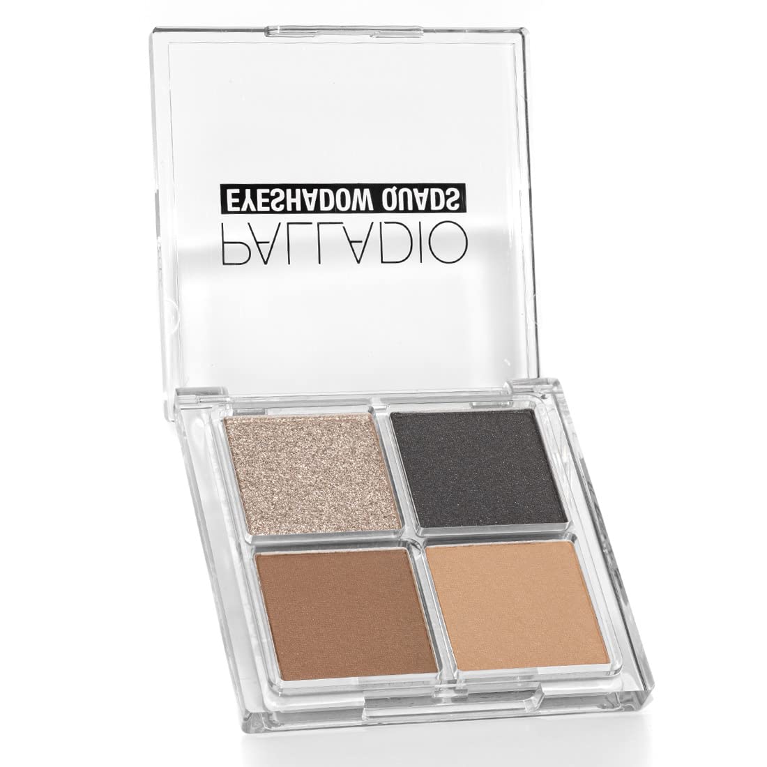 Palladio Eyeshadow Quads, Velvety Pigmented Blendable Matte, Metallic & Shimmer Finishes, Creamy Formula, Four Way Quad Eye Shadow Palette, Talc-Free (Party Rocker)