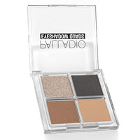 Palladio Eyeshadow Quads, Velvety Pigmented Blendable Matte, Metallic & Shimmer Finishes, Creamy Formula, Four Way Quad Eye Shadow Palette, Talc-Free (Party Rocker)