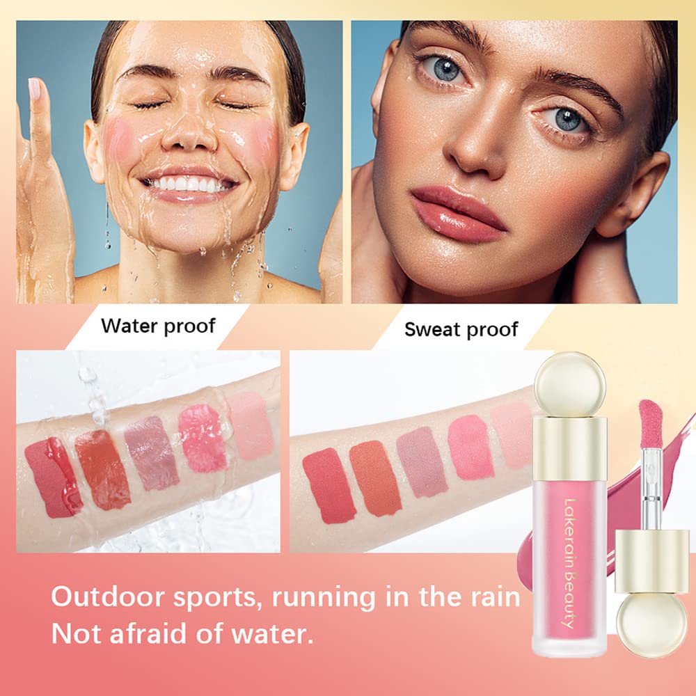 ZDHSOY Liquid Blush - Soft Cream Liquid Blush Makeup/Lip and Cheek Blush Tint/Skin Tint Blush/Dewy Face Blush for Cheeks (#02)