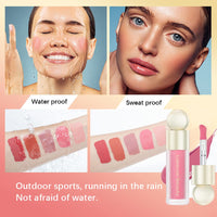 ZDHSOY Liquid Blush - Soft Cream Liquid Blush Makeup/Lip and Cheek Blush Tint/Skin Tint Blush/Dewy Face Blush for Cheeks (#02)