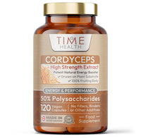 Time Health Cordyceps High Strength 50% Polysaccharides (120 Capsules)