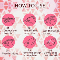 Bettinay 9PCS Mehndi Stickers for Hands, Women Girls Temporary Henna stencils sticker