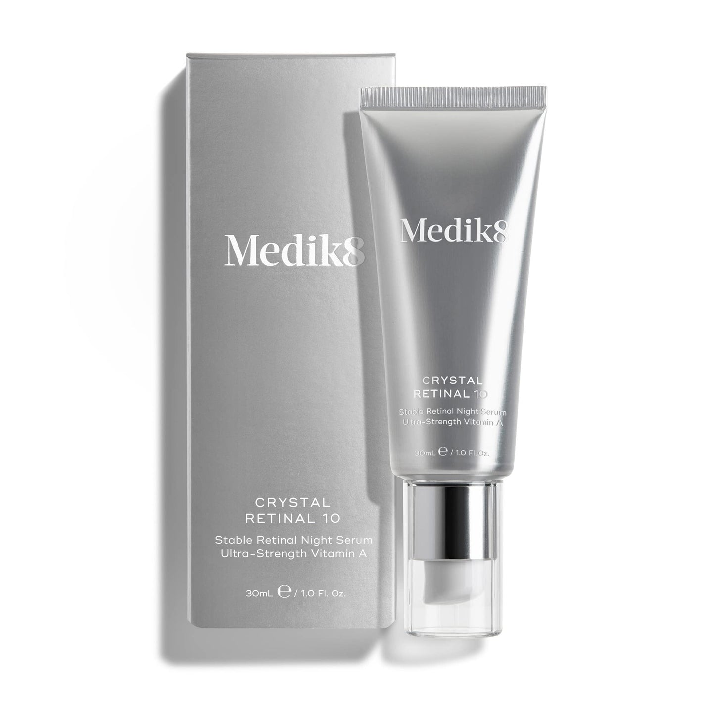 Medik8 Crystal Retinal 10 - Age-Defying Encapsulated Retinal Face Serum - Smoothing, Firming, Brightening & Decongesting - Improves Wrinkles & Hyperpigmentation - All Skin Types