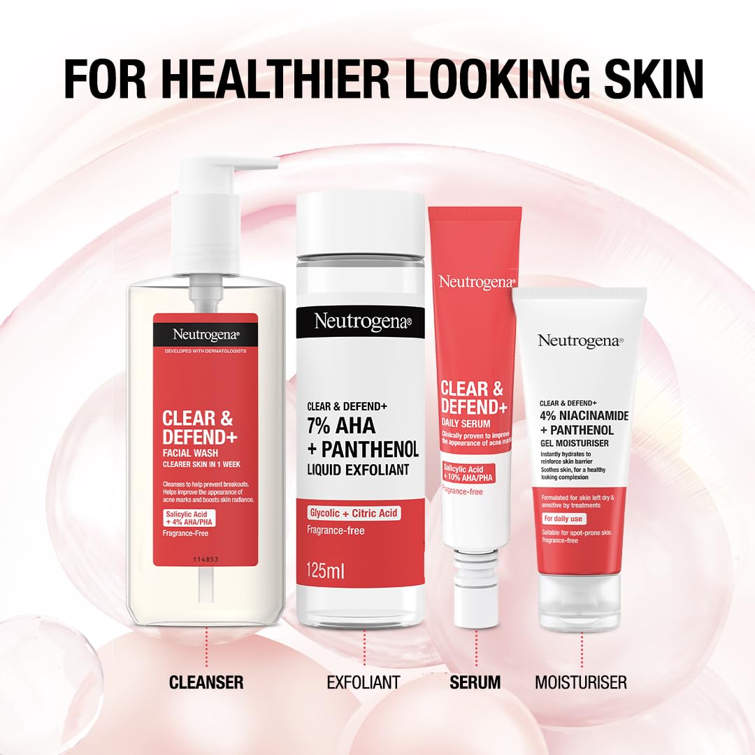 Neutrogena® Clear & Defend+ Liquid Exfoliant with AHA + Panthenol