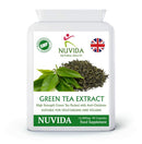 NUVIDA NATURAL HEALTH Green Tea Capsules - 90 High Strength Green Tea Extract Capsules - A Natural Green Tea Supplement and Powerful Antioxidant - Vegan and Vegetarian Friendly