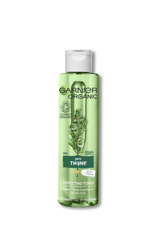 Garnier Organic Thyme Purifying and Perfecting Toner for Combination and Oily Skin, Enriched With Salicylic Acid 150 ml