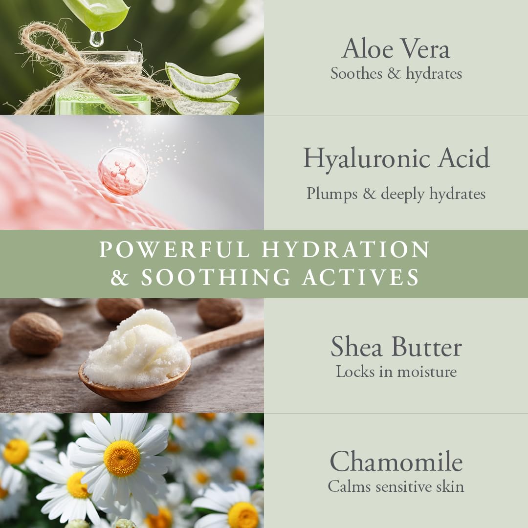 Eternal Skincare - Aloe Super Hydrating Moisturiser (225ml) Fragrance Free - Rich in Aloe Vera. For Dry and Sensitive Skin. For Body & Face. Made in UK.