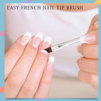Honey Joy Oblique Head French Tip Nail Brush Black Handle UV Gel Acrylic Painting Drawing Pen Pack of 1, HJ-NB078