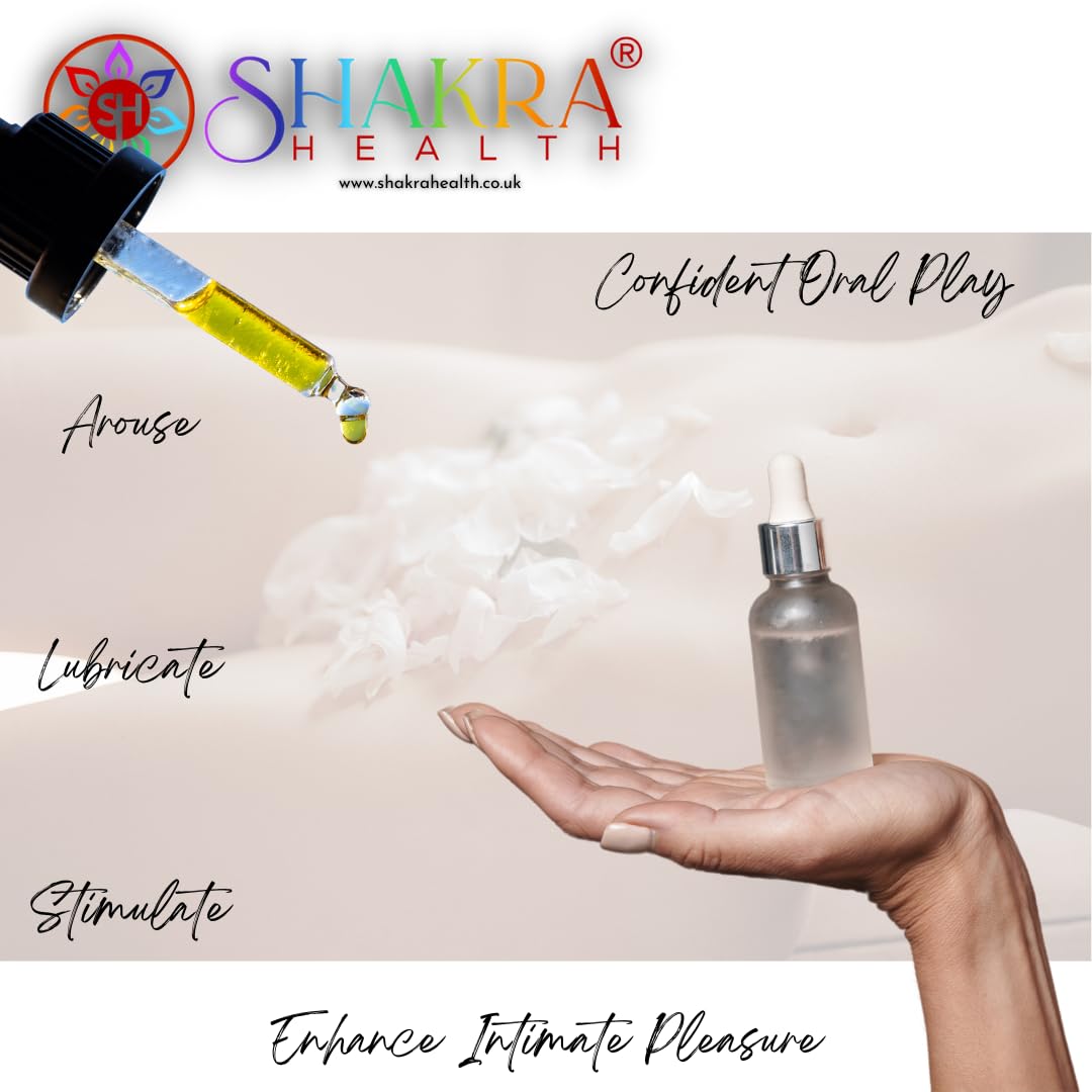 SH SHAKRA HEALTH Yoni Oil Strawberry 30ml Body Massage Oil. Balance PH, Unisex Flavour, Smell, Freshen Skin, Hygiene, Scent, Taste & Moisturise *Organic Vegan*