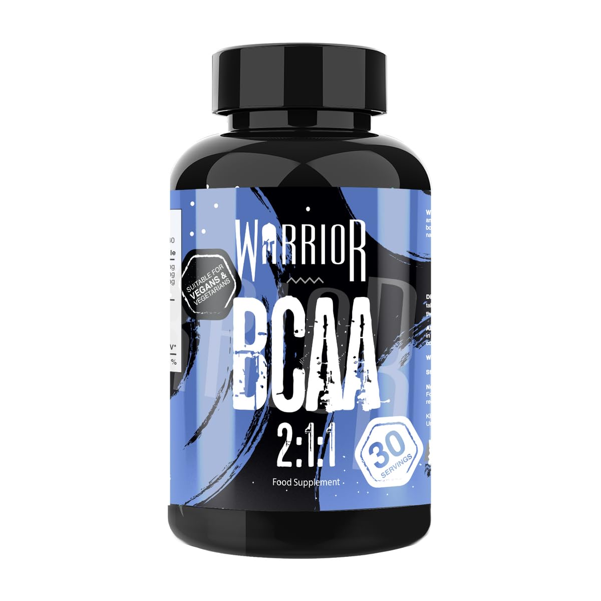 Warrior BCAA Capsules – Branched-Chain Amino Acid Supplements, 2:1:1 Ratio (Leucine, Isoleucine, Valine) – for Pre Workout & Post Workout Muscle Recovery, Gym Supplements for Men & Women – 60 Tablets
