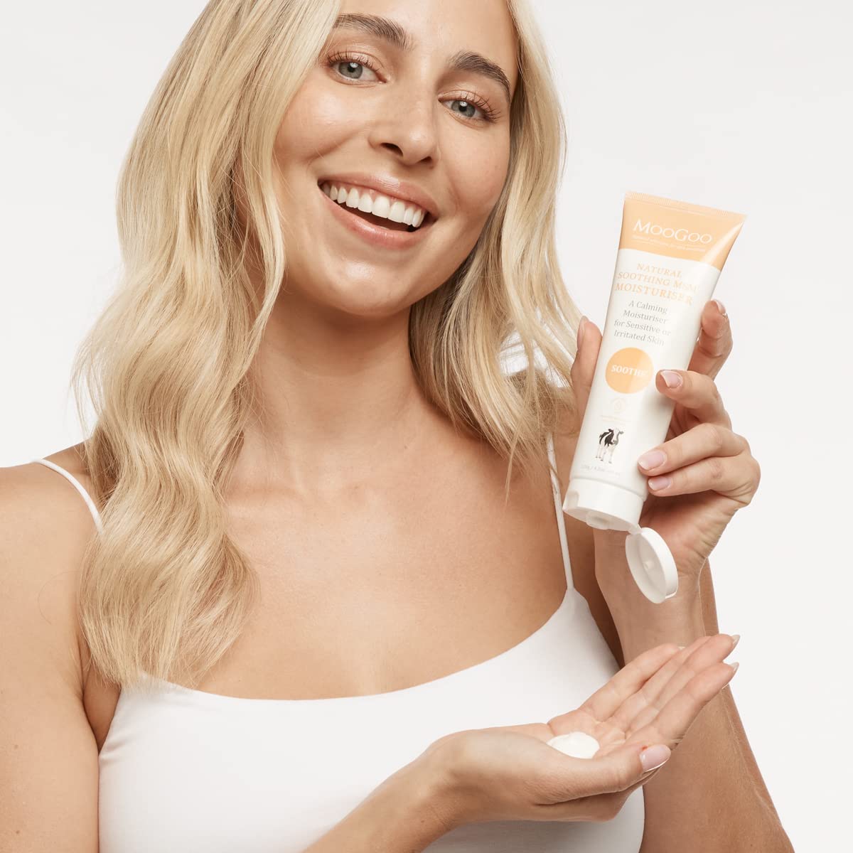MooGoo - Soothing MSM Moisturizer - A natural, lightweight lotion for sensitive, irritated, red, itchy skin - A calming, gentle cream for face and body, men and women, all ages and skin types, 120g