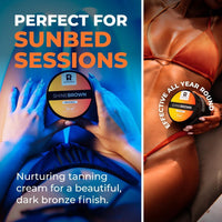 BYROKKO SHINEBROWN BYROKKO Shine Brown Tanning Accelerator 2x 210 ml, Fast Bronzing Sun Cream Effective in Sunbeds & Outdoor Sun for Deep Natural Tan, Long-Lasting Hydrating Formula with Natural Oils