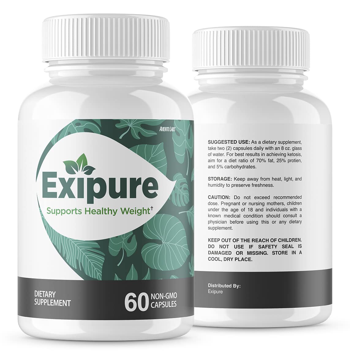 Aviento Labs (2 Pack) Exipure, Original Exipure Pills Supplement, 2 Bottle, 60 Day Supply (120 Capsules)