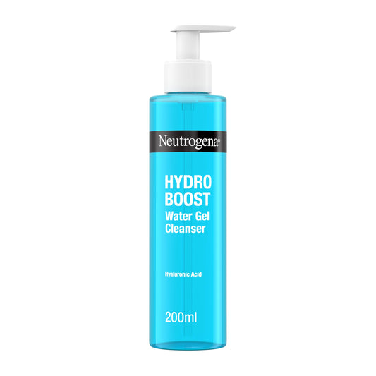 Neutrogena Hydro Boost Water Gel Facial Cleanser, with Hyaluronic Acid for Dry or Dehydrated Skin 200ml
