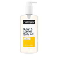Neutrogena Clear & Soothe Micellar Jelly Make-Up Remover 200ml, Gentle and Effective Cleanser to Remove Make-Up, Suitable for Sensitive Skin