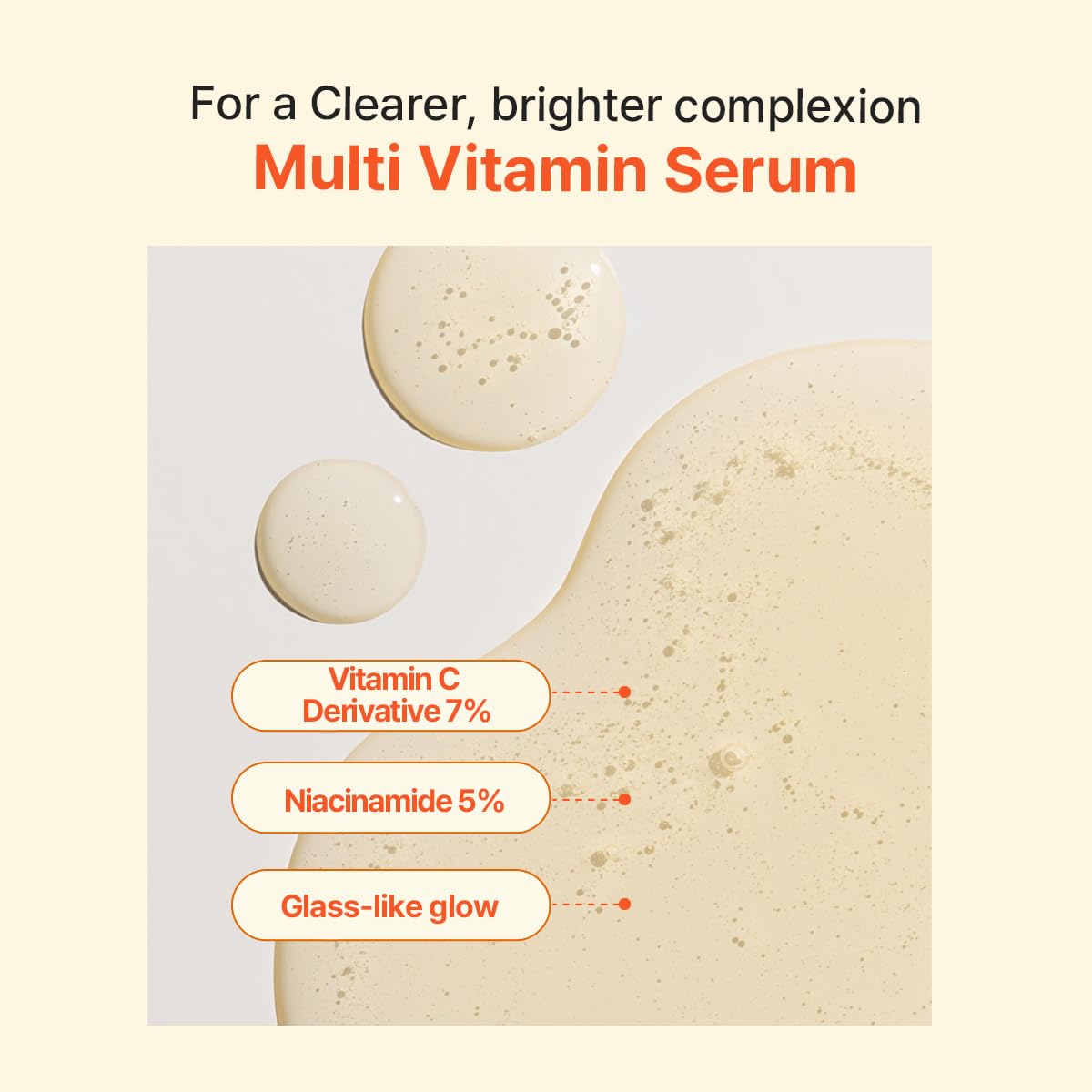 HEIMISH RX Multi Vitamin Glow Serum - Vitamin C Serum for face, Dark Spot & Hyperpigmentation Reduction, Anti Aging, Skin Brightening Serum with Vitamin C 7%, Niacinamide 5% - 35 ml (1.18 fl. oz)