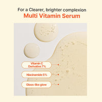 HEIMISH RX Multi Vitamin Glow Serum - Vitamin C Serum for face, Dark Spot & Hyperpigmentation Reduction, Anti Aging, Skin Brightening Serum with Vitamin C 7%, Niacinamide 5% - 35 ml (1.18 fl. oz)