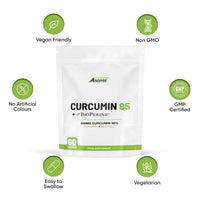 Freak Athletics Curcumin 95 + Bioperine® 60 Turmeric Curcumin Capsules High Strength with Black Pepper - Curcumin 95% & Black Pepper - Turmeric Curcumin UK Made…