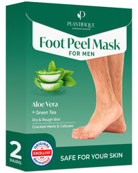 PLANTIFIQUE Plantifique Foot Peel Mask Foot Mask Dermatologically Tested Repair Heels & Removes Dry Dead Skin for Soft Baby Feet - Exfoliating Peel Mask for Hard Skin Peeling (Aloe Vera 2 Pack)