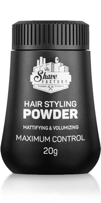 The Shave Factory Hair Styling Powder 20g Styling Powder Wax, BLACK