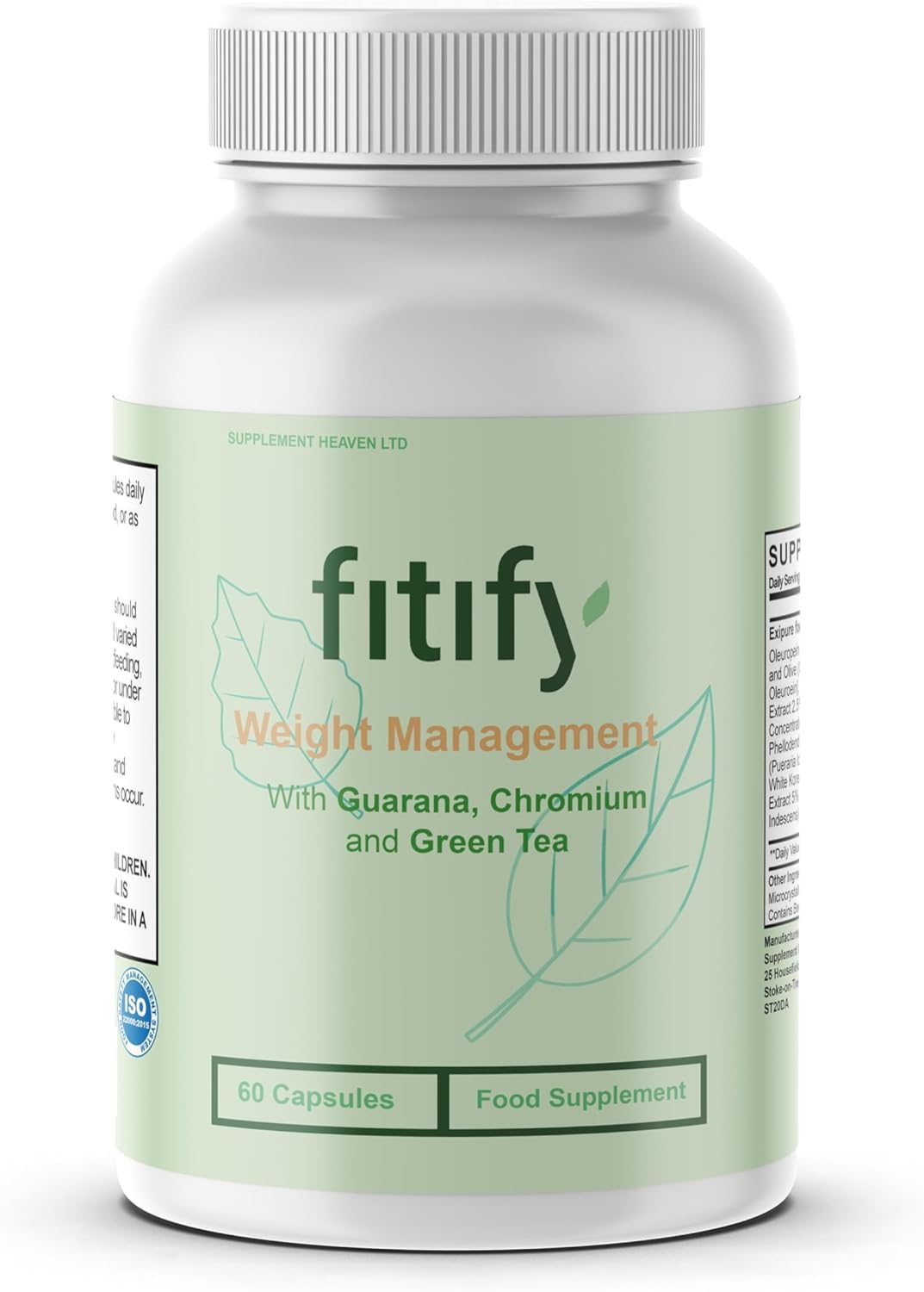 Fitify - All Natural/Weight Management Support - 60 Capsules - Vegan/New & Sealed/Slim Warriors