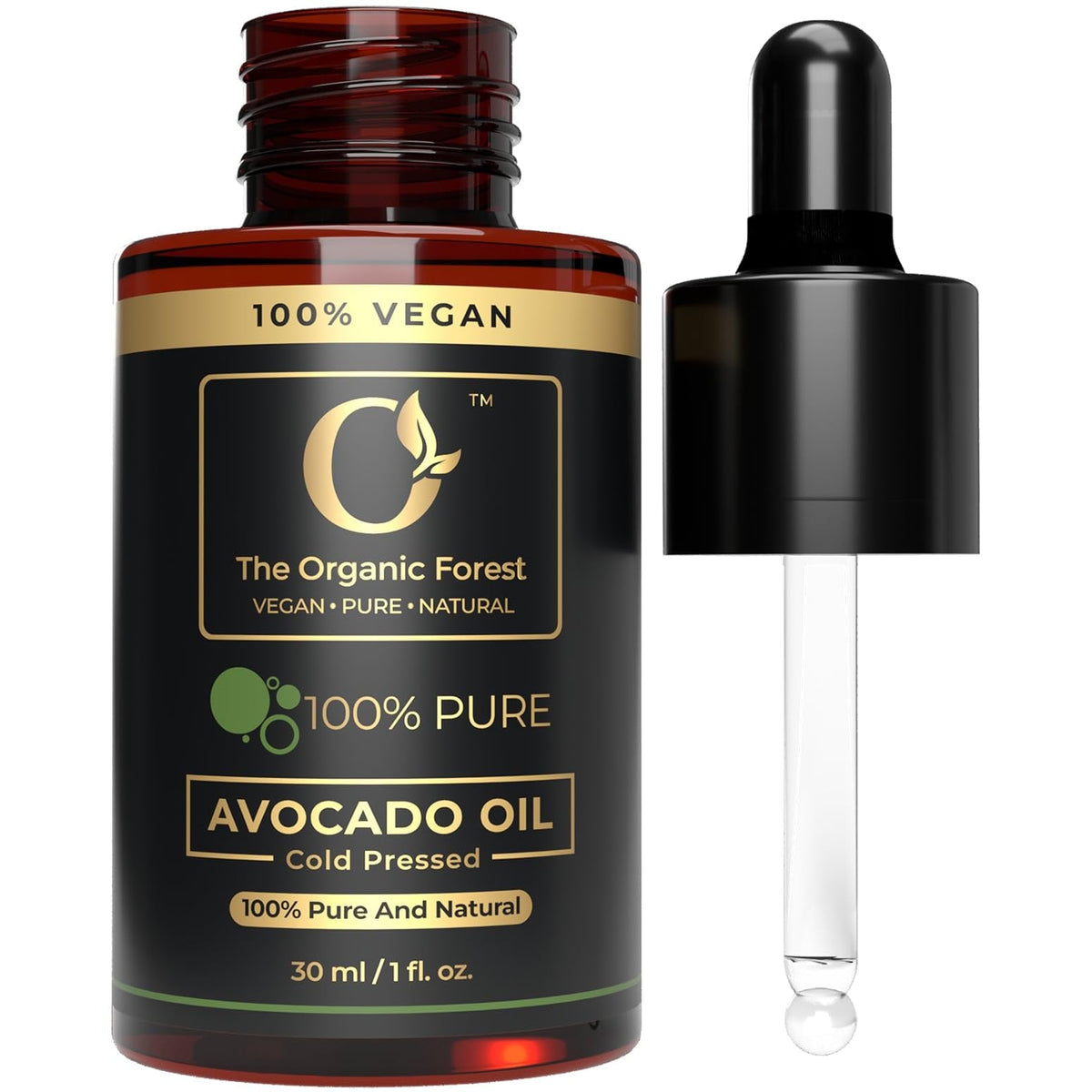 The Organic Forest – VEGAN . PURE . NATURAL 100% Pure & Natural Avocado Oil | Avocado Oil for Hair Skin and Nails | Carrier Oil | Collagen Boost | Anti Aging | Avocado Face Oil |