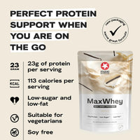 MaxiNutrition - MaxWhey - Whey Protein Powder Vanilla - Low-Fat - Low Sugar - Gluten & Soy-Free - Vegetarian - 420g - 113 kcal per Serving - 14 Servings