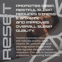 Cell Evolution Reset, Sleep Aid Supplement, Magnesium Bisglycinate, Inositol, Pantothenic Acid, Zinc and Vitamin B6, Sleep Supplements for Adults, Deep Sleep, Sleeping Tablets, 120 Capsules