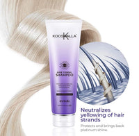 Kooswalla Silver Toner Shampoo, for Blonde Hair- Coloured Hair, Highlighted, Silver, Bleached and Hair Extensions - Eliminates Yellow Tones, 300ML - Anti Brassy - Keratin Home Treatment.