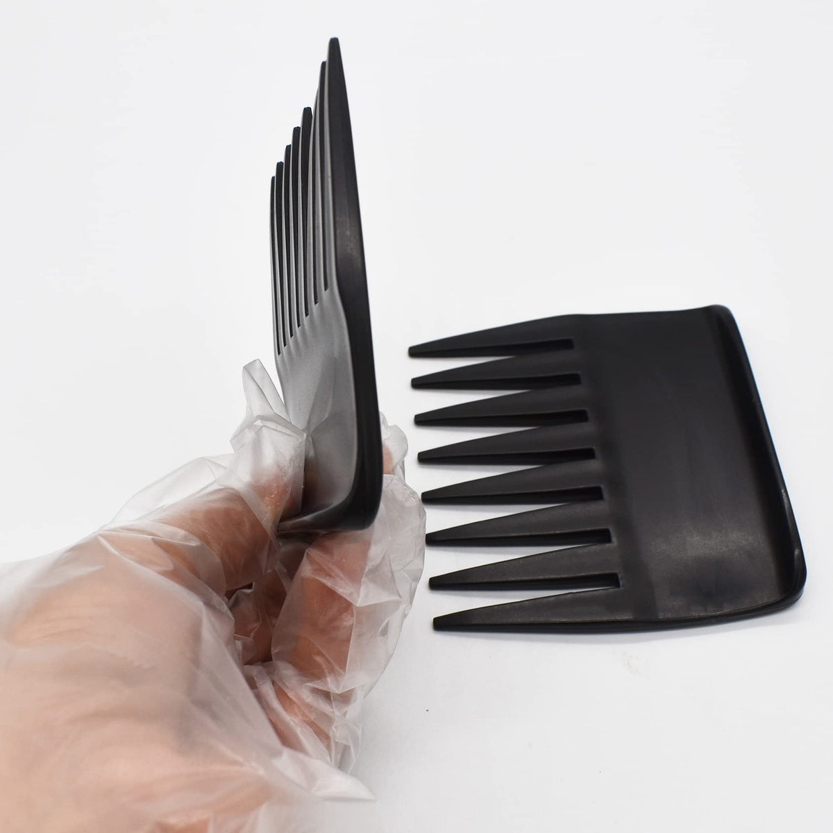 AIRERA 2 Pieces Professional Pompadour Streaker Afro Hair Combs, Mens Slickback Styling Comb, Wide Tooth Wet Pick Hair Beard Comb, Anti-Static Heat Resistant Hairdressing Shower Comb for Men Salon (B)