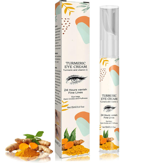 Generic Turmeric Eye Cream, Turmeric Under Eye Balm for Dark Circles, Puffiness Corrector, Brightening Eye Formula, Aging Support Cream, For Tired Eyes, Dull Skin Tone, Fine Texture Lines, Firm Feel