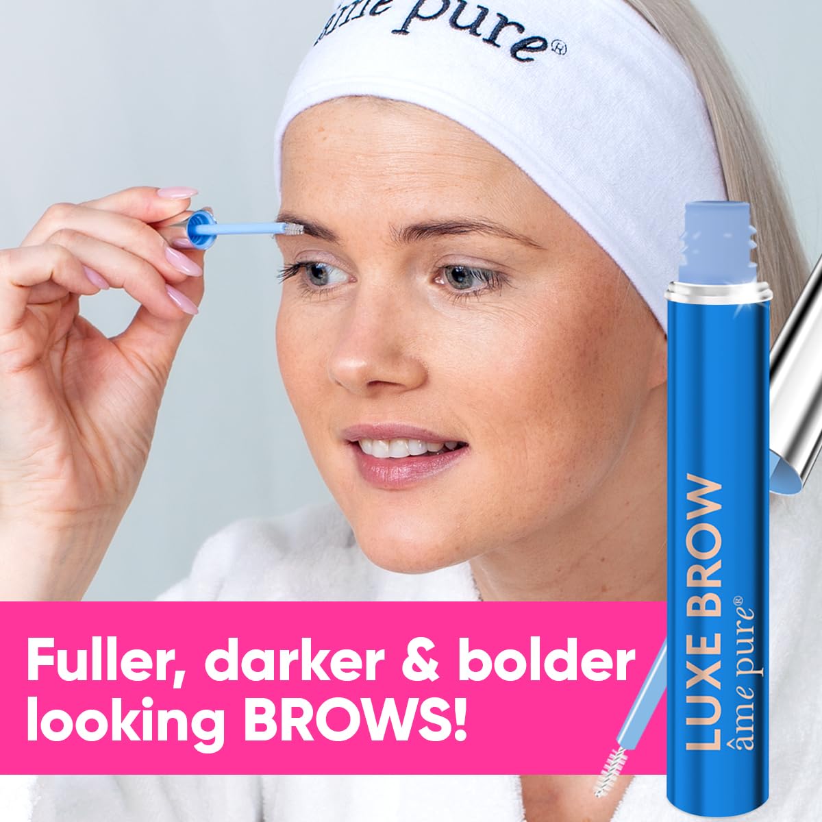 ÂME PURE Ame Pure Luxe Brow Growth Serum - Microblading Alternative - Brow Serum For Eyebrow Regrowth - 3ml Eyebrow Growth Serum Get Fuller, Darker And Bolder Brows In 30 Days!