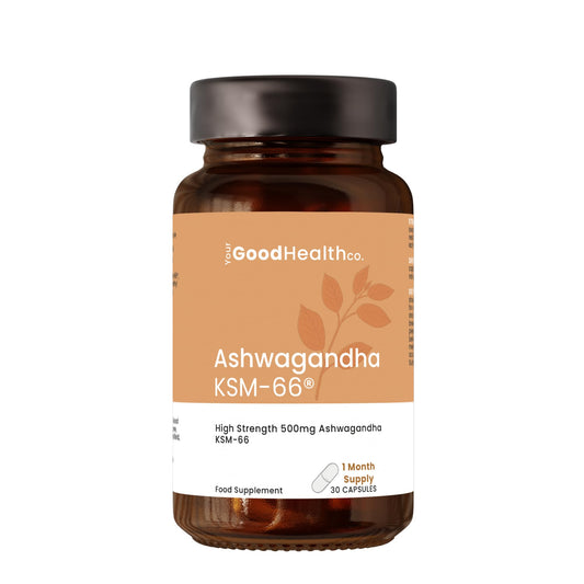 Your Good Health Co – Ashwagandha | Vegan | 500mg Ashwagandha KSM-66, 5mg Black Pepper Powder | High Strength & Stress Support | Capsule | 30 Day Supply